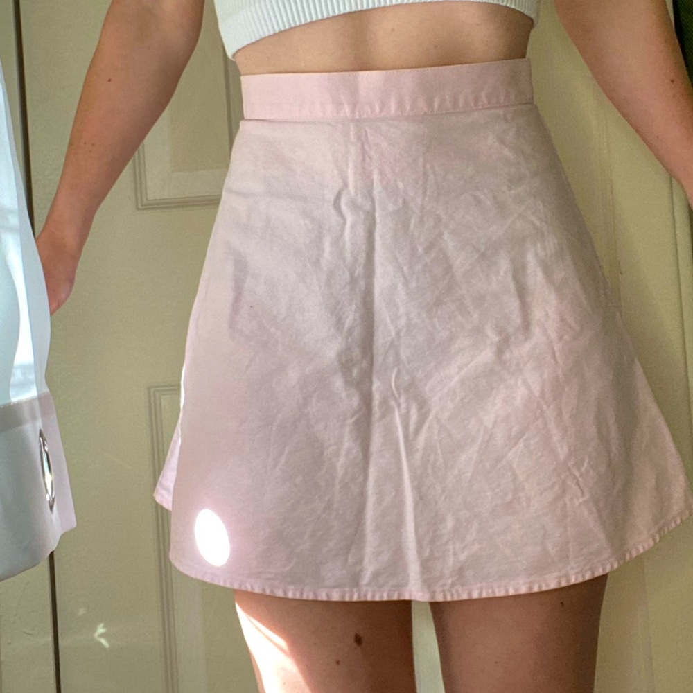 American Apparel Baby Pink Mini Skirt